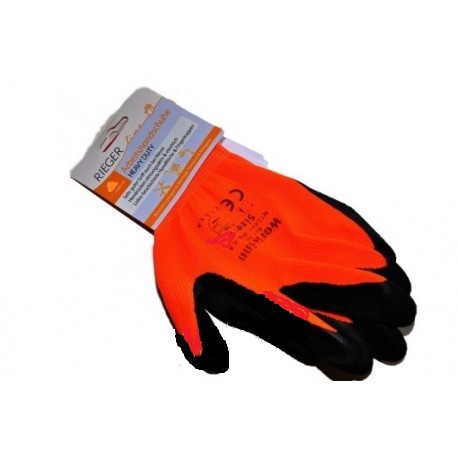 Rukavice prac Rieger vel 10/XL oranžové | Úklidové a ochranné pomůcky - Rukavice, zástěry a čepice
